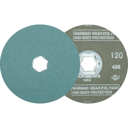 PFERD COMBICLICK® Fiber Disc, 4-1/2" Dia. - Zirconia Alumina Z, 120 Grit 40136